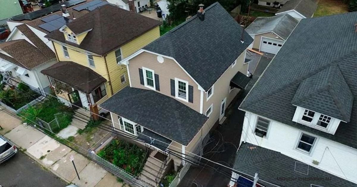 Professional gutter installation on a New Jersey home
